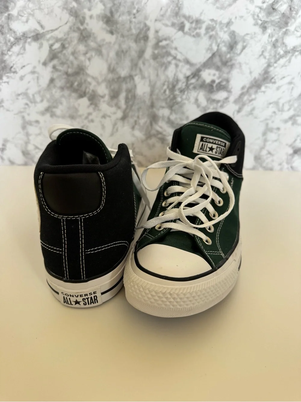 Converse High Top Sneakers - Green, Black & White - Picture 2 of 12